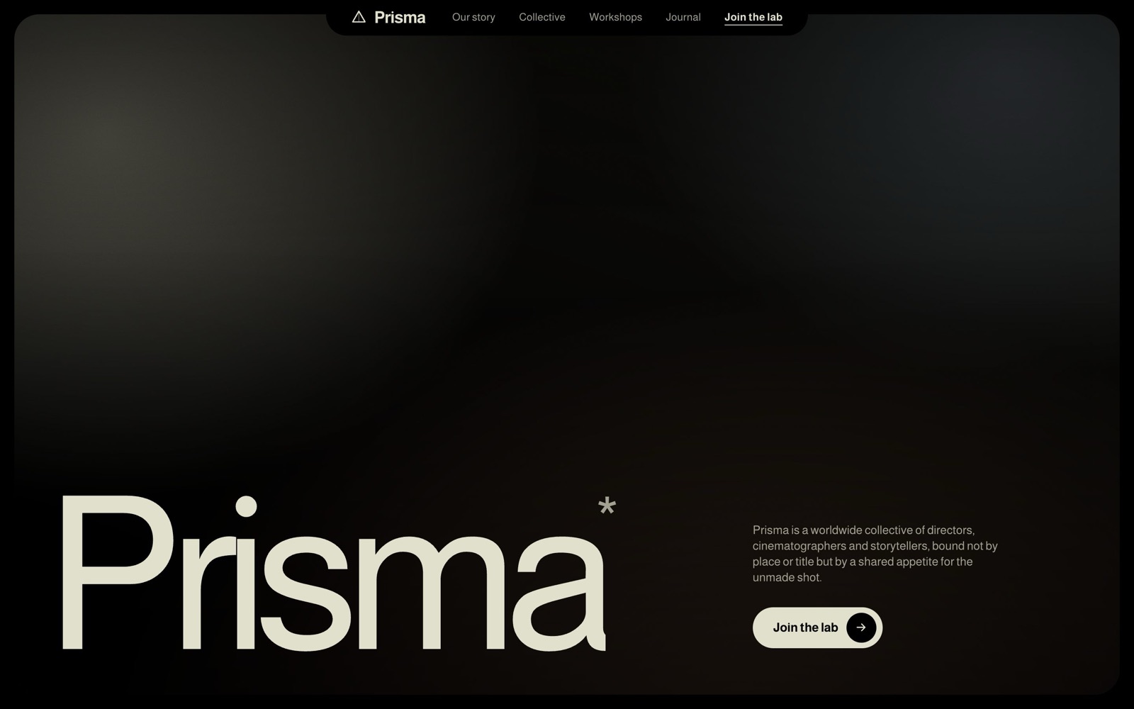 Prisma home page